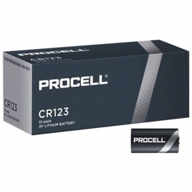 Duracell Procell CR123A 3v Lithium fotobatteri (10 stk)